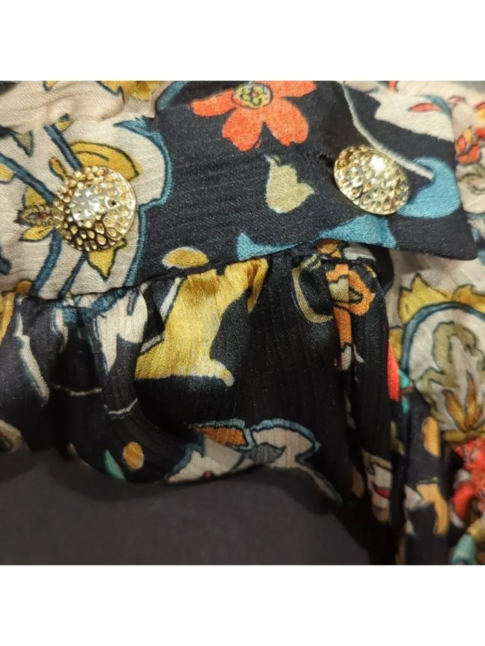 Zara Printed Soft vneck dress